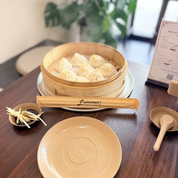 Luscious Dumplings - Steamed Yuzu Chicken Soup Dumplings (XLB) - 8pcs - Chinese Near Me - Beverly Hills, California Luscious Dumplings - Steamed Yuzu Chicken Soup Dumplings (XLB) - 8pcs - Chinese Near Me - Beverly Hills, California