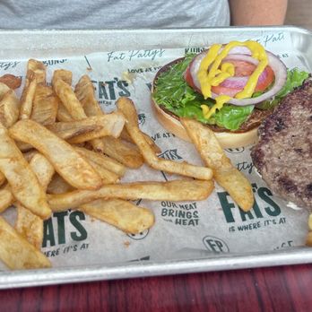 Fat Patty's Morehead - Fat Patty Jr (think smash burger thickness), and standard fries. - Burgers Near Me - Morehead, Kentucky Fat Patty's Morehead - Fat Patty Jr (think smash burger thickness), and standard fries. - Burgers Near Me - Morehead, Kentucky