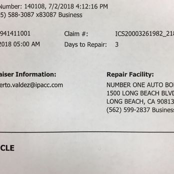 Number One Auto Center - ESTIMATION OF REPAIR TIME GROSSLY INACCURATE - Body Shops Near Me - Long Beach, California Number One Auto Center - ESTIMATION OF REPAIR TIME GROSSLY INACCURATE - Body Shops Near Me - Long Beach, California