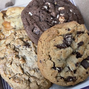 Insomnia Cookies - Salted Caramel, S'mores, Triple Chocolate Chunk, and Oatmeal Chocolate Walnut at Insomnia Cookies in San Francisco's Rincon Hill. - Desserts Near Me - San Francisco, California Insomnia Cookies - Salted Caramel, S'mores, Triple Chocolate Chunk, and Oatmeal Chocolate Walnut at Insomnia Cookies in San Francisco's Rincon Hill. - Desserts Near Me - San Francisco, California