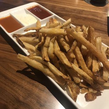 BRU Burger Bar - Cincinnati - Bru Fries / Chili Cheese Fries with trio of dipping sauces - Burgers Near Me - Cincinnati, Ohio BRU Burger Bar - Cincinnati - Bru Fries / Chili Cheese Fries with trio of dipping sauces - Burgers Near Me - Cincinnati, Ohio