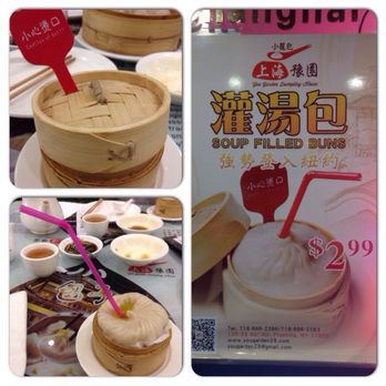 Shanghai You Garden - Large soup only dumpling - drink with a straw - Shanghainese Near Me - Flushing, New York