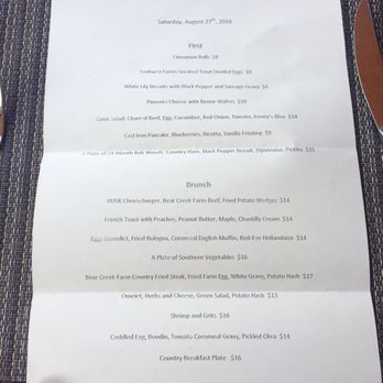 Husk - Saturday brunch menu - Southern Near Me - Nashville, Tennessee