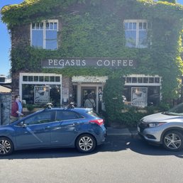 Exterior outside entrance of Pegasus Coffee House - Bainbridge Island, Washington Exterior outside entrance of Pegasus Coffee House - Bainbridge Island, Washington