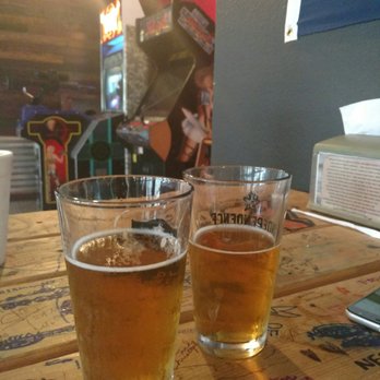 Mad Pecker Brewing - Mad Pecker Blonde (l) & Pale Ale (r)...good stuff! - New American Near Me - San Antonio, Texas Mad Pecker Brewing - Mad Pecker Blonde (l) & Pale Ale (r)...good stuff! - New American Near Me - San Antonio, Texas