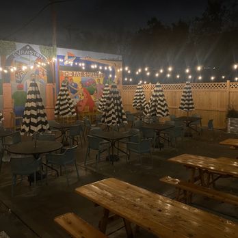 The Fat Shallot -Evanston - tables and umbrellas in the rain - Sandwiches Near Me - Evanston, Illinois The Fat Shallot -Evanston - tables and umbrellas in the rain - Sandwiches Near Me - Evanston, Illinois