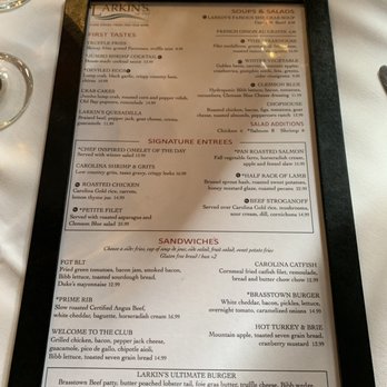 Larkin's - Menu - Steakhouses Near Me - Greenville, South Carolina