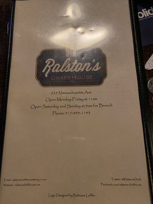 Menu photo 4 Ralston's Drafthouse Indianapolis, IN Menu photo 4 Ralston's Drafthouse Indianapolis, IN