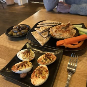 K'ya Laguna - Hummus and deviled eggs - New American Near Me - Laguna Beach, California K'ya Laguna - Hummus and deviled eggs - New American Near Me - Laguna Beach, California