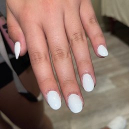 Uneven ,clumpy and not the shape I asked for.