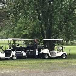 Greenwood Golf Course - Owner is Sanitizing the golf carts