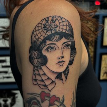 Social ink house - Traditional Lady Head done by Michael :) - Tattoo Near Me - Anaheim, California Social ink house - Traditional Lady Head done by Michael :) - Tattoo Near Me - Anaheim, California