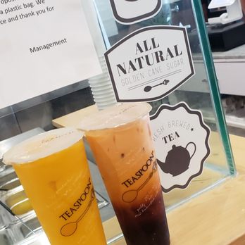 Teaspoon Milpitas - Thai tea with coffee jelly and mango smoothie - Coffee & Tea Near Me - Milpitas, California Teaspoon Milpitas - Thai tea with coffee jelly and mango smoothie - Coffee & Tea Near Me - Milpitas, California