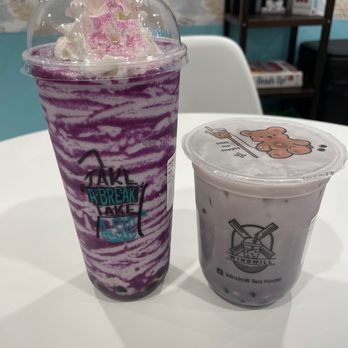 Windmill Tea House - Taro Taro Ice Blended and purple Malibu - Bubble Tea Near Me - Albuquerque, New Mexico