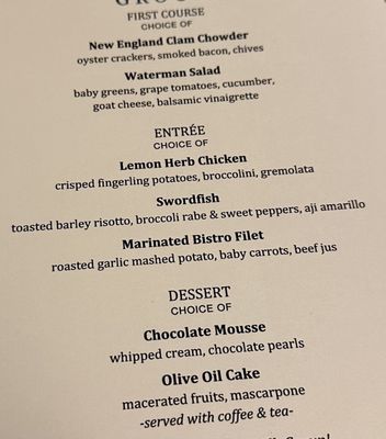 Menu photo 3 Waterman Grille Providence, RI
