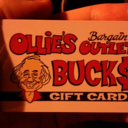 Ollie's gift card from a no receipt return Ollie's gift card from a no receipt return