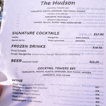 The Hudson - Menu - New American Near Me - New York, New York