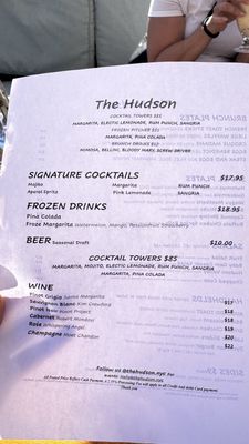 Menu photo 1 The Hudson New York, NY