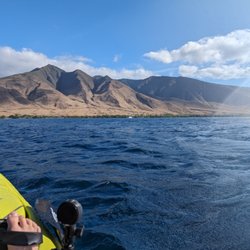 Looking back at the West Maui mountains.