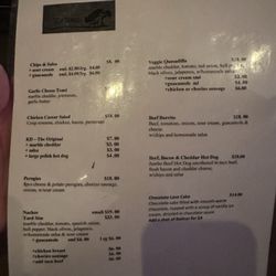 The Yard Cafe - Menu
