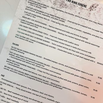 Pho King - Menu - Vietnamese Near Me - Eugene, Oregon