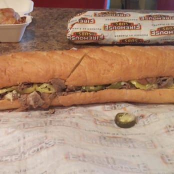 Firehouse Subs - Cheese steak with banana peppers, jalapeno, mushroom and bacon. - Sandwiches Near Me - Maricopa, Arizona Firehouse Subs - Cheese steak with banana peppers, jalapeno, mushroom and bacon. - Sandwiches Near Me - Maricopa, Arizona