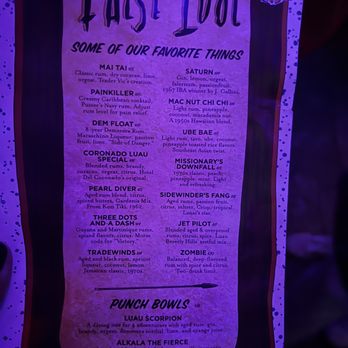 False Idol - Menu of the regular drinks - Cocktail Bars Near Me - San Diego, California False Idol - Menu of the regular drinks - Cocktail Bars Near Me - San Diego, California