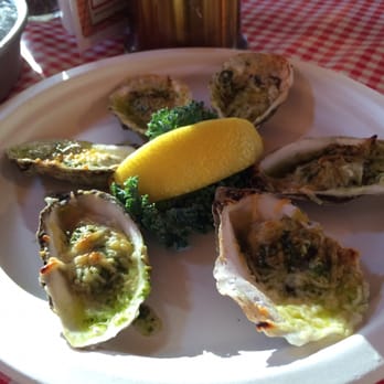 Moby Dick's - Oysters pesto - oysters with pesto, broiled - Seafood Near Me - Wellfleet, Massachusetts