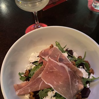 BXL Zoute - Beet salad - dirty martini - Belgian Near Me - New York, New York BXL Zoute - Beet salad - dirty martini - Belgian Near Me - New York, New York