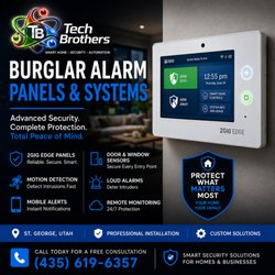 Burglar Alarm Systems, Home Security, 24/7 Monitoring, Smart Security, and Alarm Installation in Southern Utah.