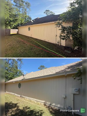 Roof Washing - Roof Cleaning - Just completed a roof wash for a beautiful home in Jacksonville- FL! Years of algae, mildew, and dirt were safely removed using our soft wash system — restoring the roof’s original color without causing any damage. The transformation not only improved the home’s curb appeal but also extended the life of the roof. Another satisfied customer who trusted All Pro Soft Wash for quality and care! Roof Washing - Roof Cleaning - Just completed a roof wash for a beautiful home in Jacksonville- FL! Years of algae, mildew, and dirt were safely removed using our soft wash system — restoring the roof’s original color without causing any damage. The transformation not only improved the home’s curb appeal but also extended the life of the roof. Another satisfied customer who trusted All Pro Soft Wash for quality and care!