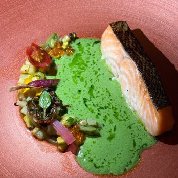 Sorrel - King Salmon / Summer Squash / Shishito / Trout Roe - New American Near Me - San Francisco, California Sorrel - King Salmon / Summer Squash / Shishito / Trout Roe - New American Near Me - San Francisco, California