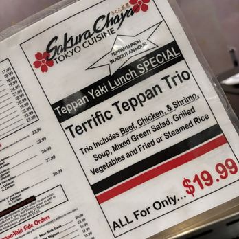 Sakura Chaya Clovis - Awesome lunch special! - Teppanyaki Near Me - Clovis, California