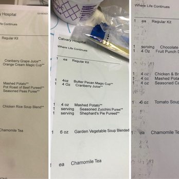 Calvary Hospital - Daily meal menu - Hospitals Near Me - Bronx, New York