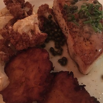 G Bar & Kitchen - Swordfish special w/ sweet potato pancakes and charred cauliflower - cleaned my plate! - Bars Near Me - Swampscott, Massachusetts G Bar & Kitchen - Swordfish special w/ sweet potato pancakes and charred cauliflower - cleaned my plate! - Bars Near Me - Swampscott, Massachusetts