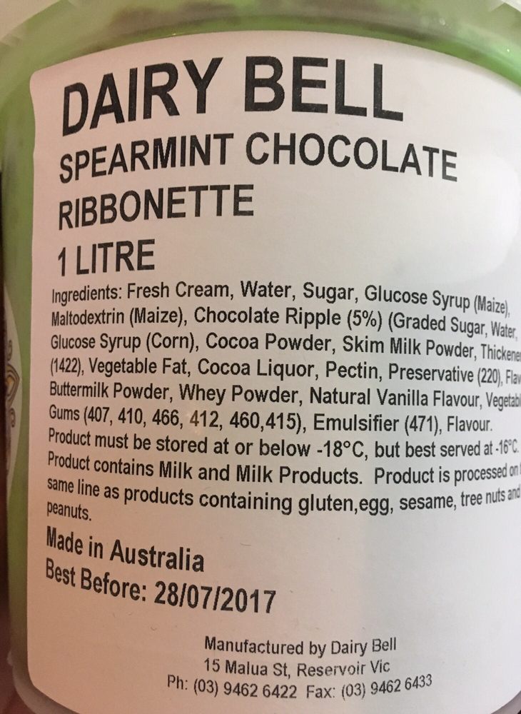 DAIRY BELL 89 Chadstone Rd, Malvern East Victoria, Australia Ice
