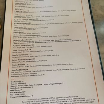 The Pembroke - Menu for brunch - New American Near Me - Washington, DC, District of Columbia