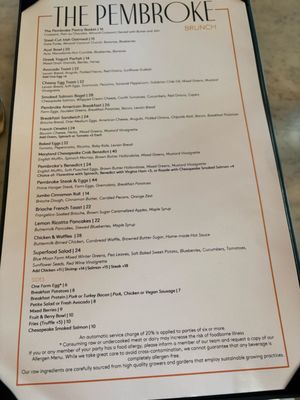 Menu photo 1 The Pembroke Washington, DC, DC