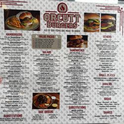 Orcutt Burgers - Lunch/Dinner Menu as of 5/2/2026
