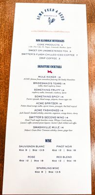 Menu photo 8 Acme Feed & Seed Nashville, TN Menu photo 8 Acme Feed & Seed Nashville, TN