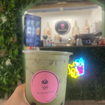 All About Boba - Matcha with lavender boba tea - Bubble Tea Near Me - Pensacola, Florida All About Boba - Matcha with lavender boba tea - Bubble Tea Near Me - Pensacola, Florida