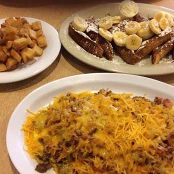 Sandfiddler Cafe - The ultimate scramble with hash browns and banana French toast - Breakfast & Brunch Near Me - Norfolk, Virginia Sandfiddler Cafe - The ultimate scramble with hash browns and banana French toast - Breakfast & Brunch Near Me - Norfolk, Virginia