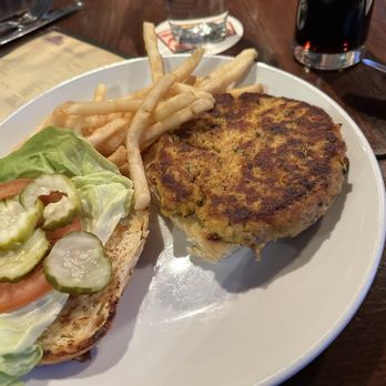 Upstream Brewing - Salmon burger - Bars Near Me - Omaha, Nebraska