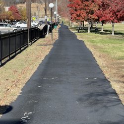 Macken Park - 'Softer' asphalt walking path encircling the park.