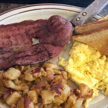 Brigs at the Park - My hubby asked for the country ham and said that the portion that is huge and the taste are amazing. He loved it! - Breakfast & Brunch Near Me - Durham, North Carolina Brigs at the Park - My hubby asked for the country ham and said that the portion that is huge and the taste are amazing. He loved it! - Breakfast & Brunch Near Me - Durham, North Carolina