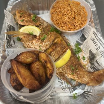 City Chef - Red snapper jollof rice and plantain - Caterers Near Me - Bowie, Maryland City Chef - Red snapper jollof rice and plantain - Caterers Near Me - Bowie, Maryland