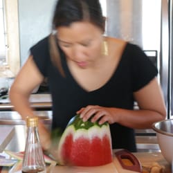 The Nourished Belly - Making Watermelon Mint Lassi's at The Nourished Belly Appreciation Party