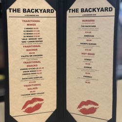 The Backyard At Richmond - All day menu