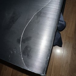 Walmart Supercenter - This is the crack the tv had the plastic and everything was still on it.