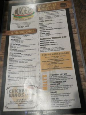 Menu photo 4 Burgers Restaurant Mammoth Lakes, CA